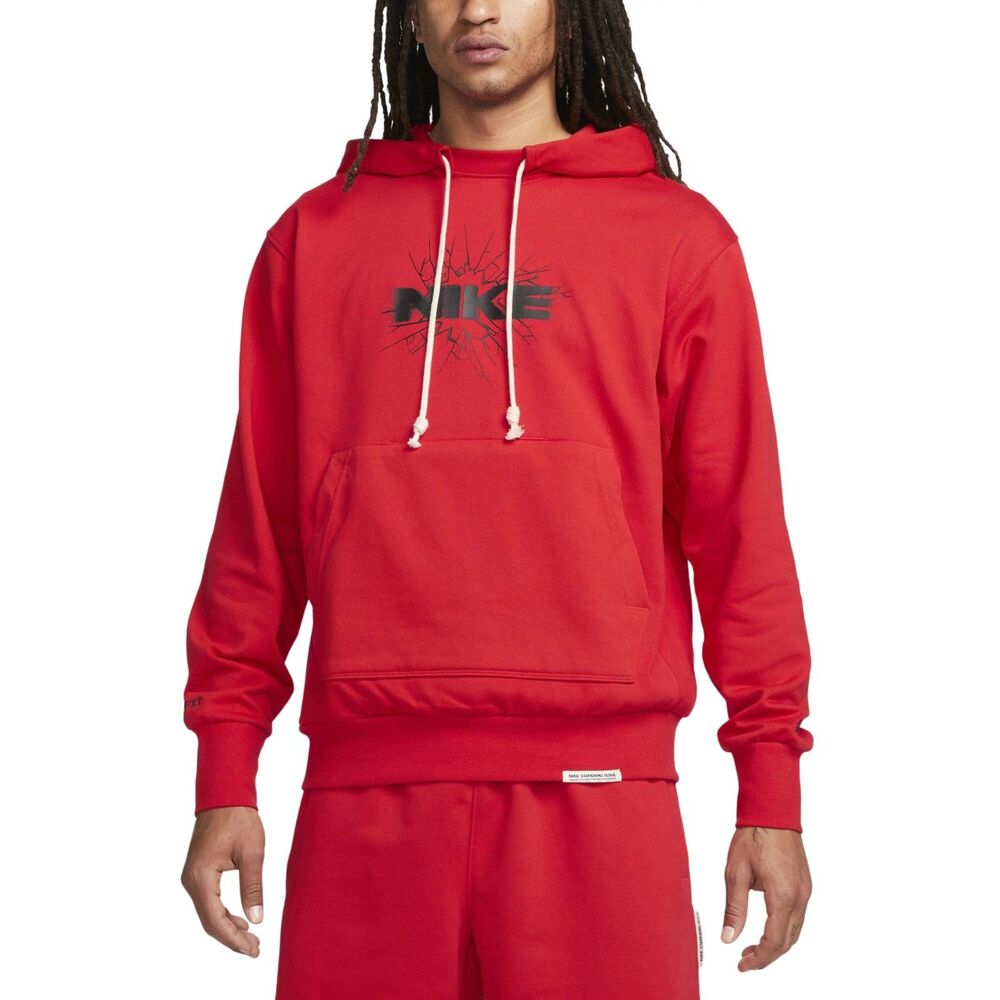 Nike Dri-FIT Standard Issue Hoodie in University Red/Black Zip Pouch Pullover M
